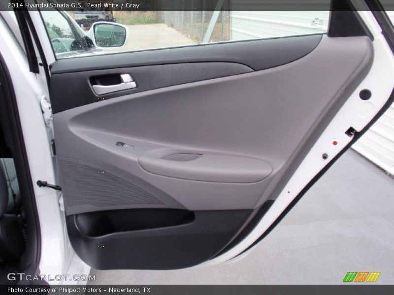 Pearl White / Gray 2014 Hyundai Sonata GLS