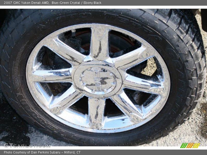 Blue-Green Crystal / Ebony Black 2007 GMC Yukon Denali AWD