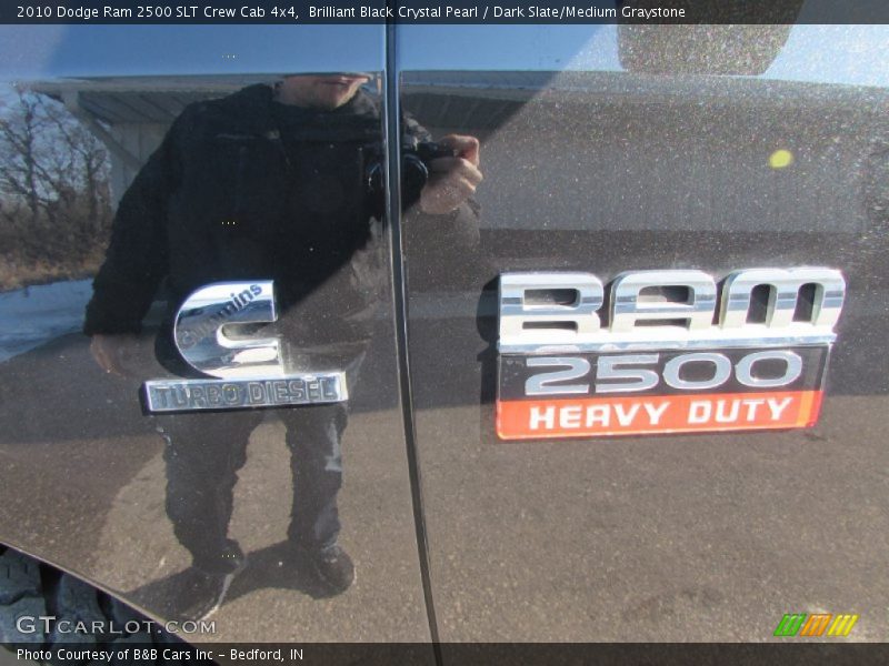 Brilliant Black Crystal Pearl / Dark Slate/Medium Graystone 2010 Dodge Ram 2500 SLT Crew Cab 4x4