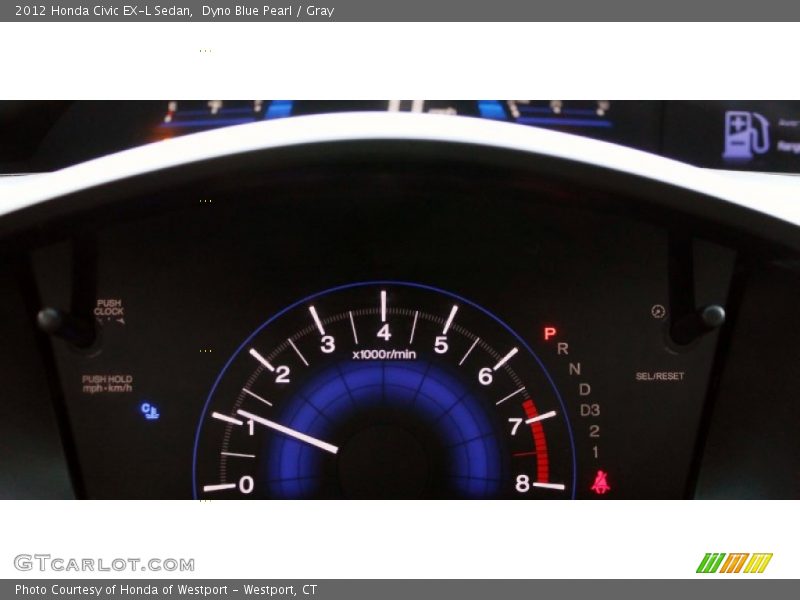 Dyno Blue Pearl / Gray 2012 Honda Civic EX-L Sedan