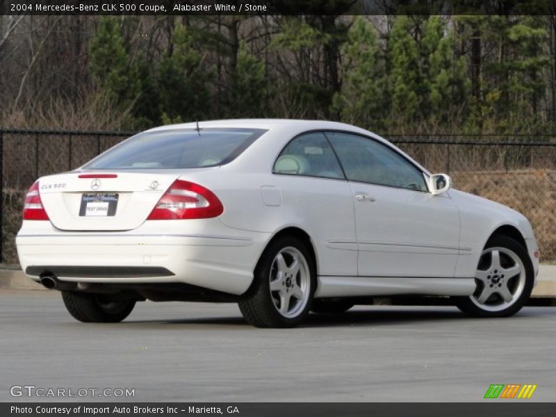 Alabaster White / Stone 2004 Mercedes-Benz CLK 500 Coupe
