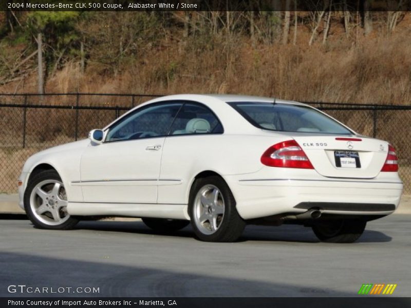 Alabaster White / Stone 2004 Mercedes-Benz CLK 500 Coupe