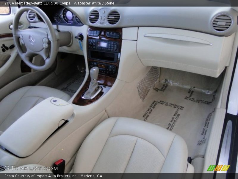 Alabaster White / Stone 2004 Mercedes-Benz CLK 500 Coupe