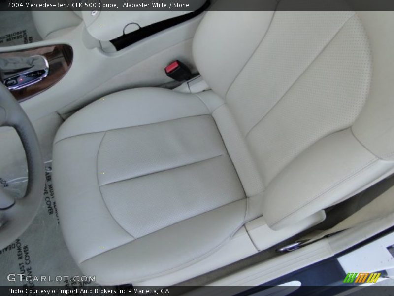 Alabaster White / Stone 2004 Mercedes-Benz CLK 500 Coupe