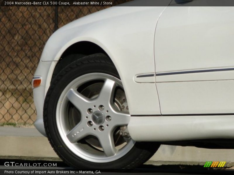 Alabaster White / Stone 2004 Mercedes-Benz CLK 500 Coupe