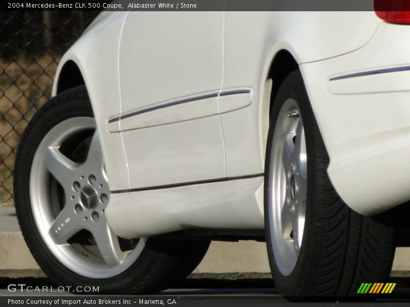 Alabaster White / Stone 2004 Mercedes-Benz CLK 500 Coupe