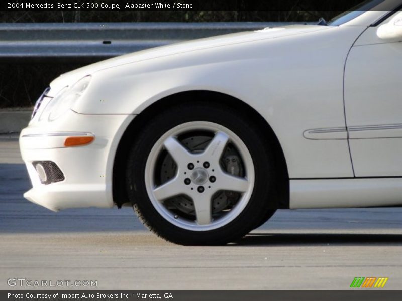 Alabaster White / Stone 2004 Mercedes-Benz CLK 500 Coupe