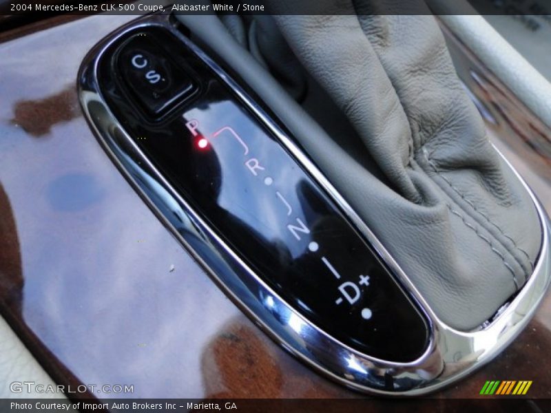 Alabaster White / Stone 2004 Mercedes-Benz CLK 500 Coupe
