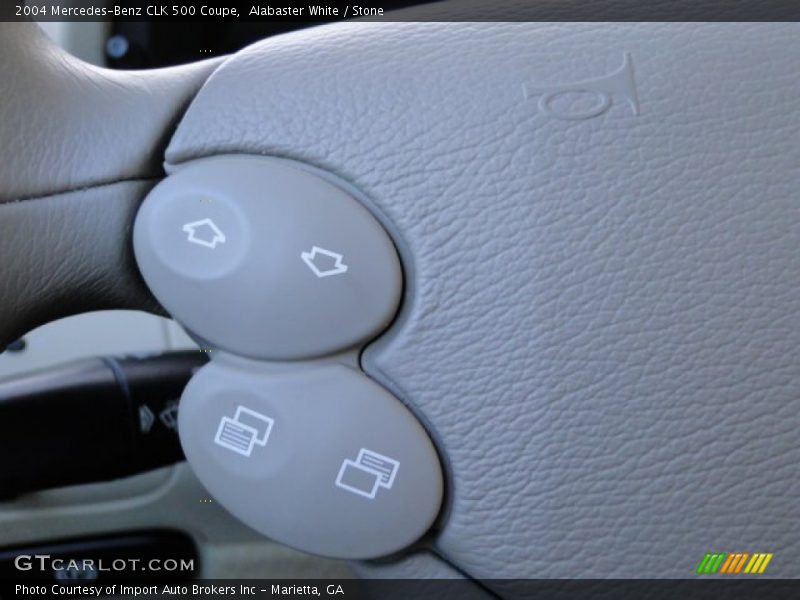 Alabaster White / Stone 2004 Mercedes-Benz CLK 500 Coupe