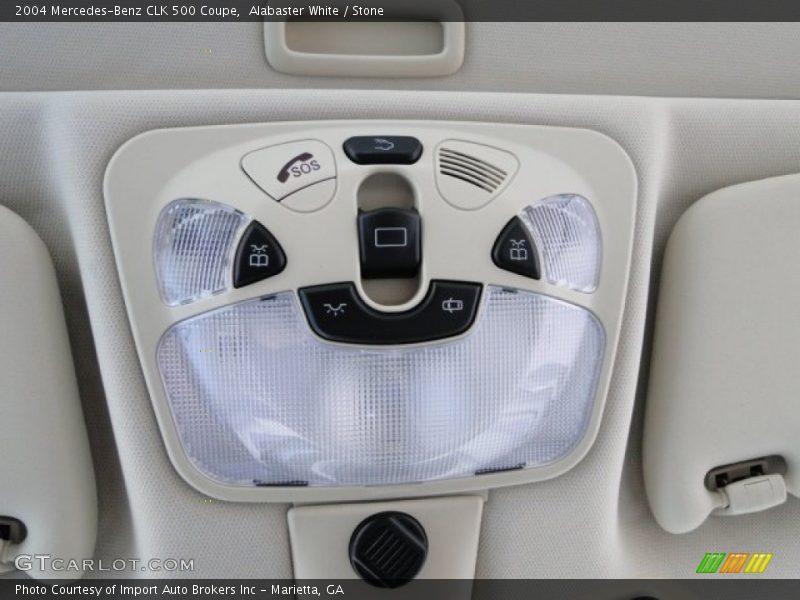 Alabaster White / Stone 2004 Mercedes-Benz CLK 500 Coupe