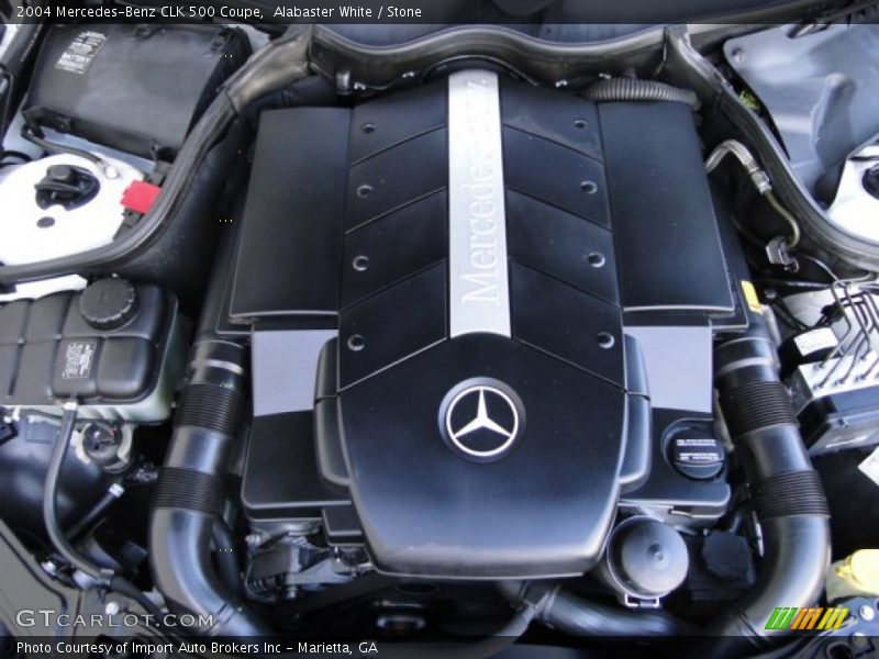 Alabaster White / Stone 2004 Mercedes-Benz CLK 500 Coupe