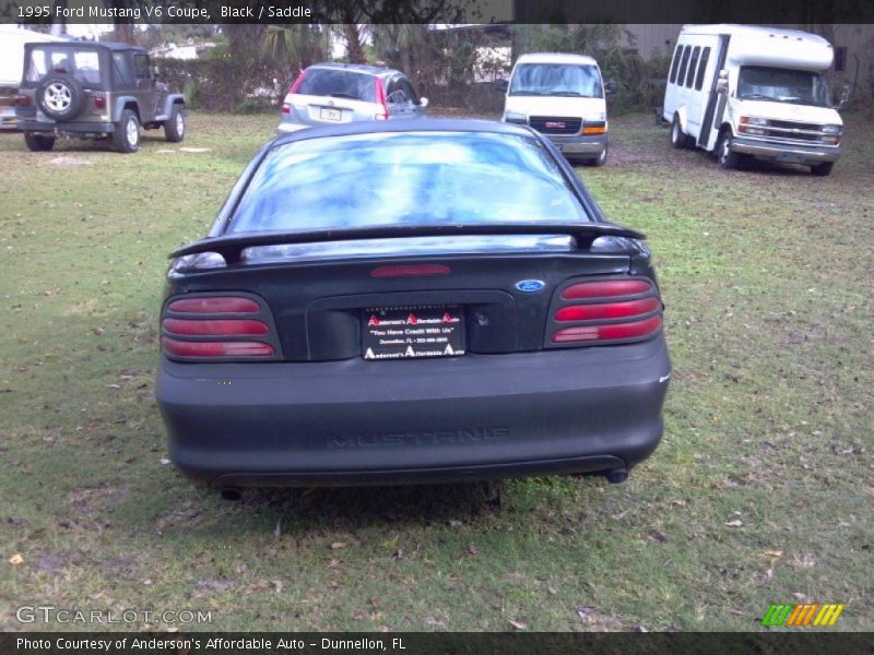Black / Saddle 1995 Ford Mustang V6 Coupe