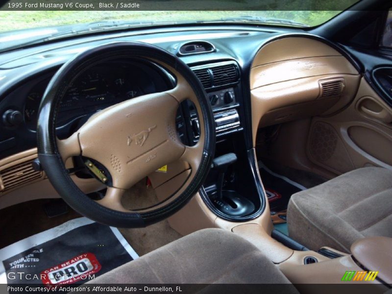 Black / Saddle 1995 Ford Mustang V6 Coupe