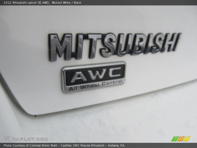 Wicked White / Black 2012 Mitsubishi Lancer SE AWD