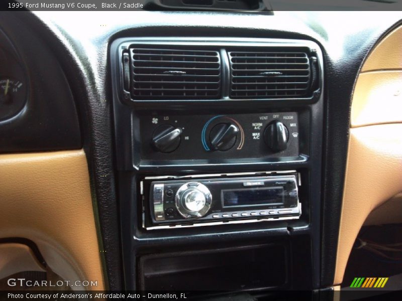 Black / Saddle 1995 Ford Mustang V6 Coupe