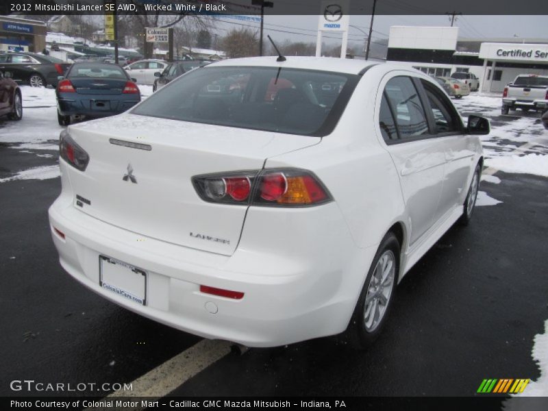 Wicked White / Black 2012 Mitsubishi Lancer SE AWD