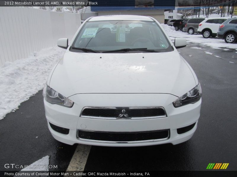 Wicked White / Black 2012 Mitsubishi Lancer SE AWD
