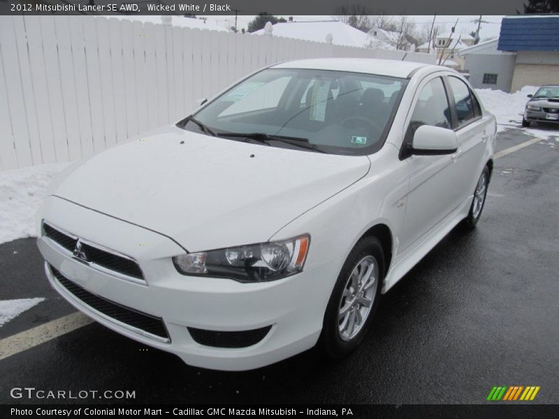 Wicked White / Black 2012 Mitsubishi Lancer SE AWD