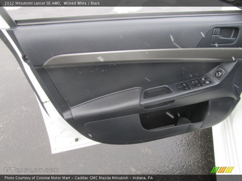 Wicked White / Black 2012 Mitsubishi Lancer SE AWD