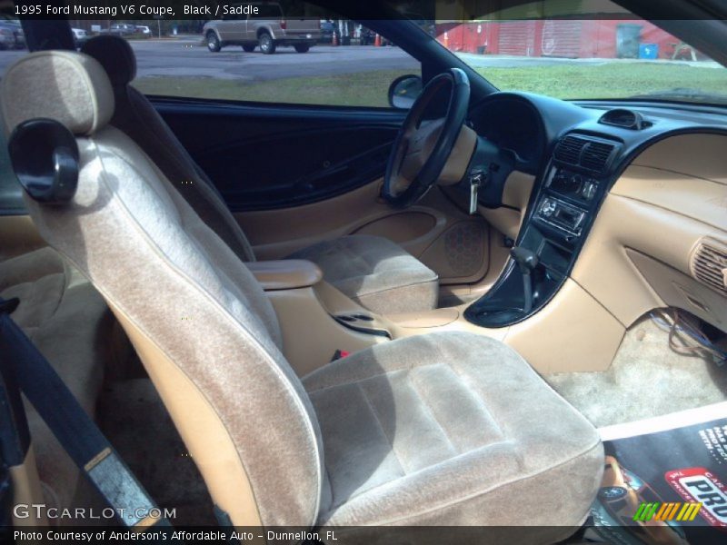 Black / Saddle 1995 Ford Mustang V6 Coupe