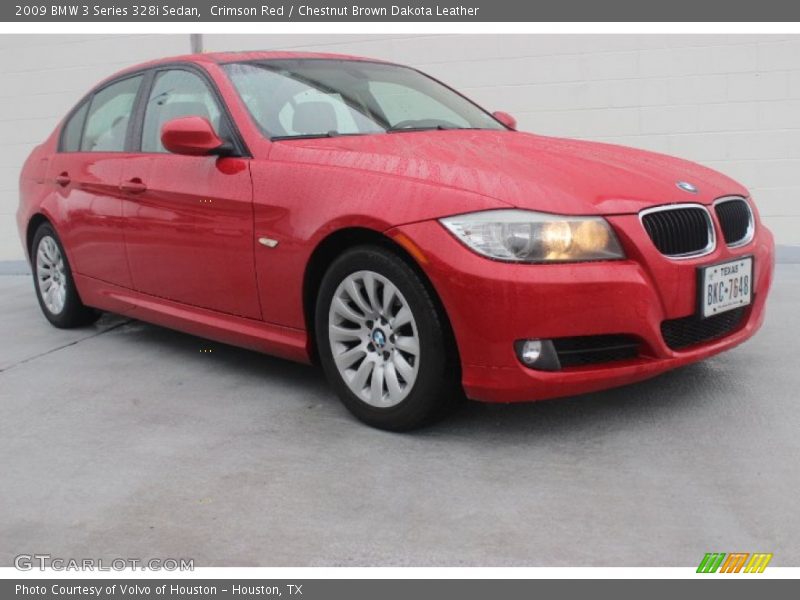 Crimson Red / Chestnut Brown Dakota Leather 2009 BMW 3 Series 328i Sedan