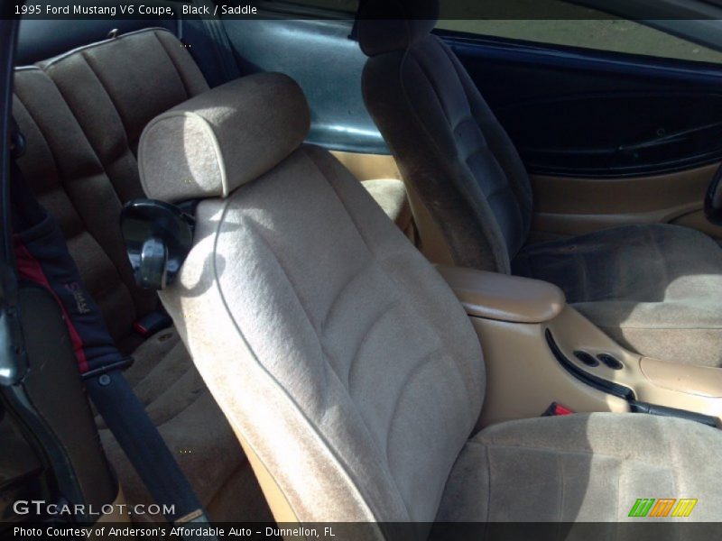Black / Saddle 1995 Ford Mustang V6 Coupe