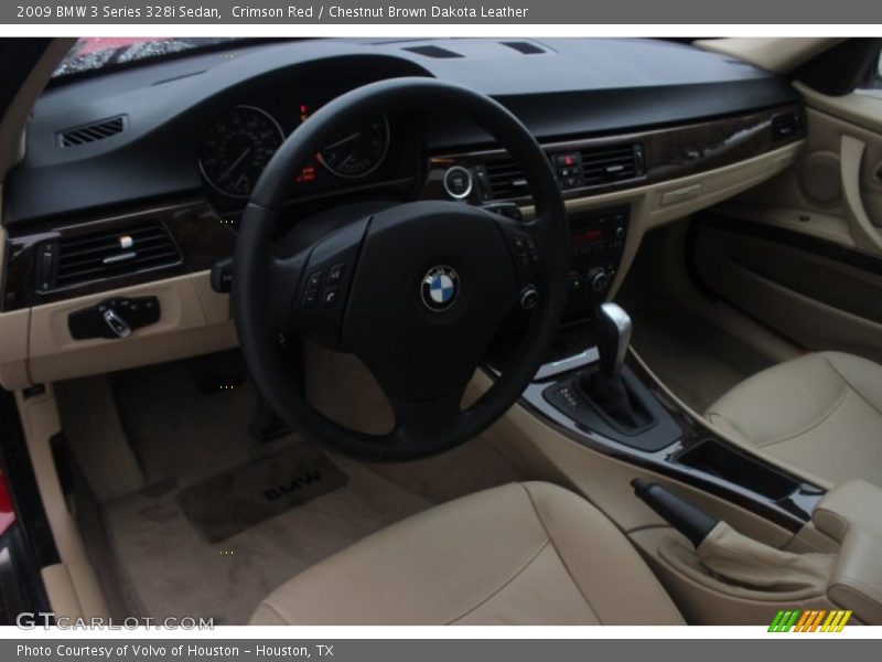 Crimson Red / Chestnut Brown Dakota Leather 2009 BMW 3 Series 328i Sedan