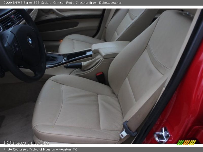 Crimson Red / Chestnut Brown Dakota Leather 2009 BMW 3 Series 328i Sedan