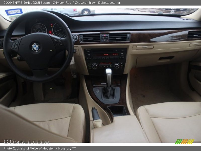 Crimson Red / Chestnut Brown Dakota Leather 2009 BMW 3 Series 328i Sedan