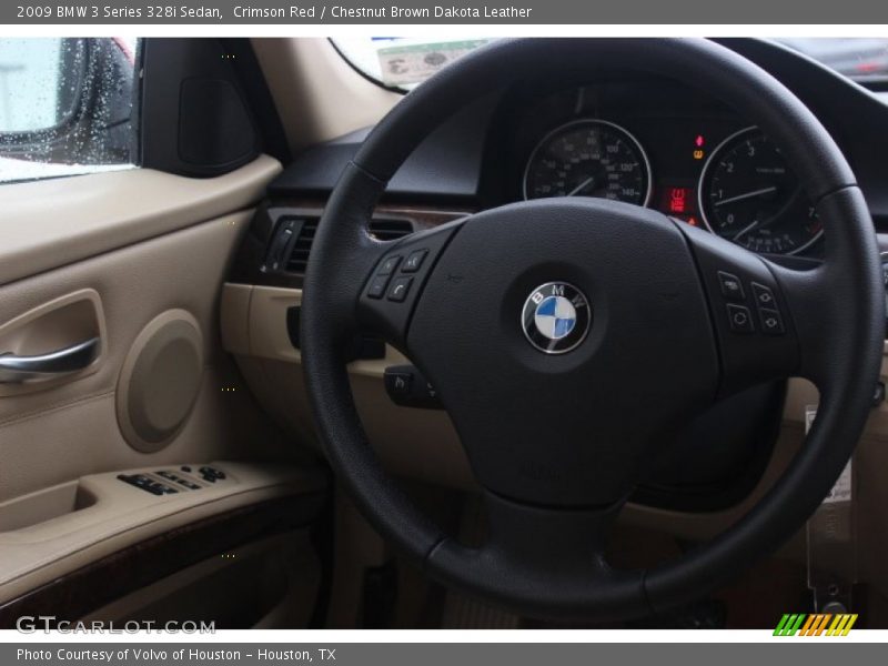 Crimson Red / Chestnut Brown Dakota Leather 2009 BMW 3 Series 328i Sedan
