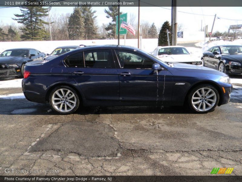 Imperial Blue Metallic / Cinnamon Brown 2011 BMW 5 Series 535i Sedan