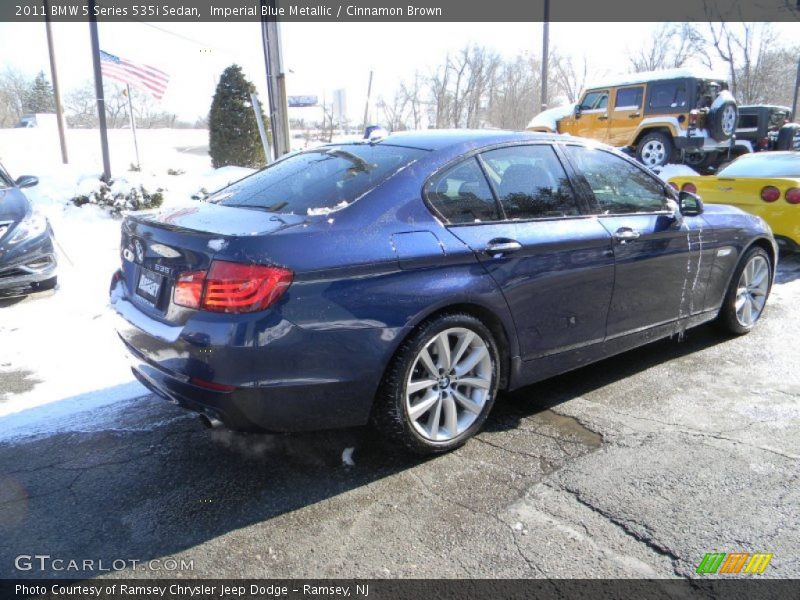 Imperial Blue Metallic / Cinnamon Brown 2011 BMW 5 Series 535i Sedan