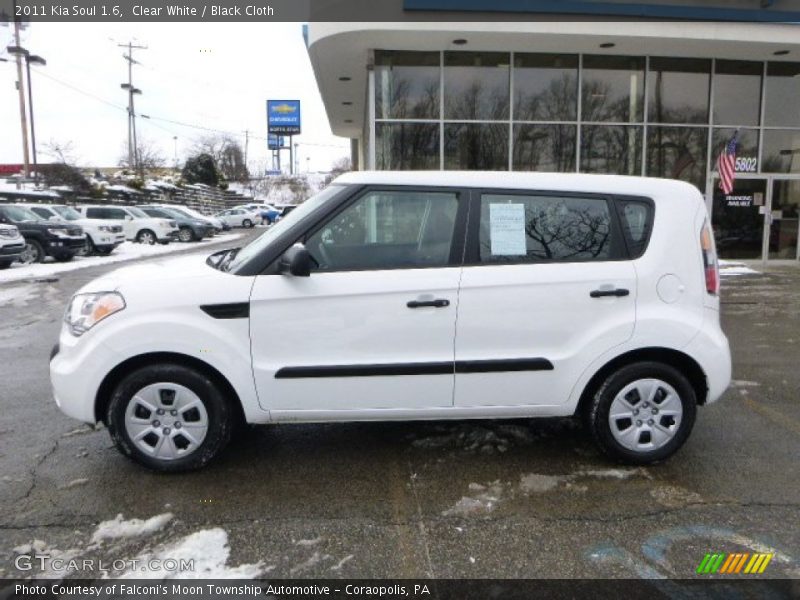 Clear White / Black Cloth 2011 Kia Soul 1.6