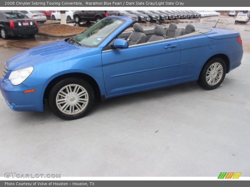 Marathon Blue Pearl / Dark Slate Gray/Light Slate Gray 2008 Chrysler Sebring Touring Convertible