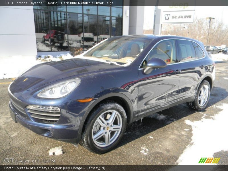Dark Blue Metallic / Luxor Beige 2011 Porsche Cayenne S Hybrid