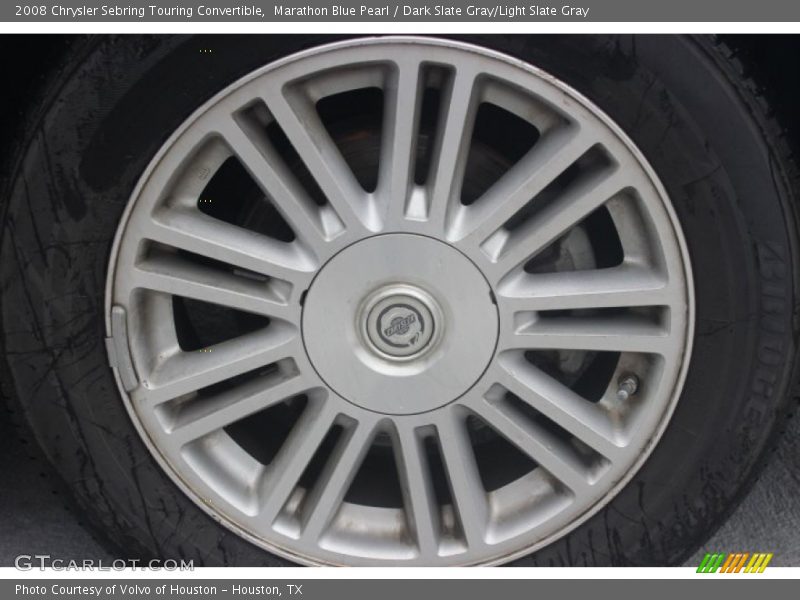 Marathon Blue Pearl / Dark Slate Gray/Light Slate Gray 2008 Chrysler Sebring Touring Convertible
