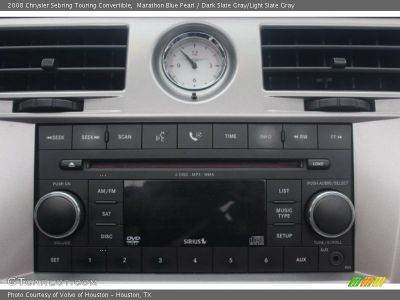 Marathon Blue Pearl / Dark Slate Gray/Light Slate Gray 2008 Chrysler Sebring Touring Convertible