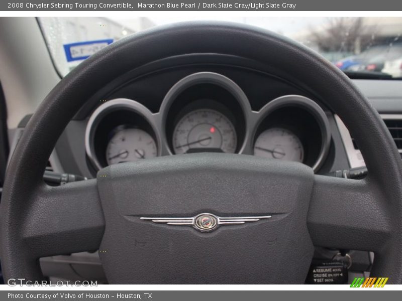 Marathon Blue Pearl / Dark Slate Gray/Light Slate Gray 2008 Chrysler Sebring Touring Convertible