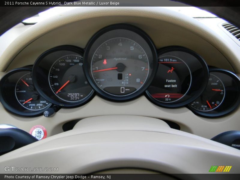 Dark Blue Metallic / Luxor Beige 2011 Porsche Cayenne S Hybrid