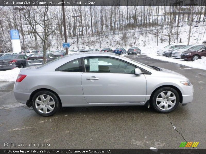 Alabaster Silver Metallic / Gray 2011 Honda Civic LX Coupe