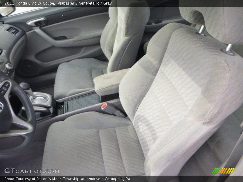 Alabaster Silver Metallic / Gray 2011 Honda Civic LX Coupe