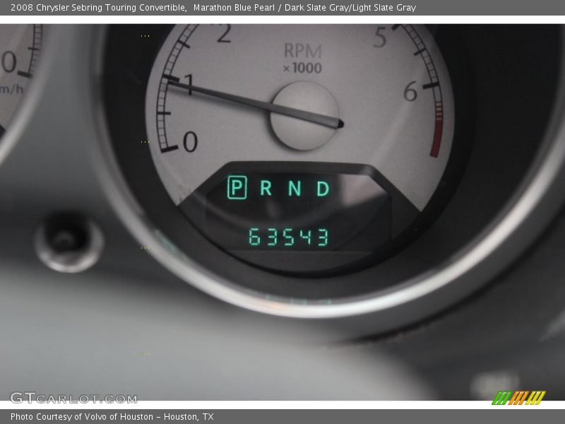 Marathon Blue Pearl / Dark Slate Gray/Light Slate Gray 2008 Chrysler Sebring Touring Convertible
