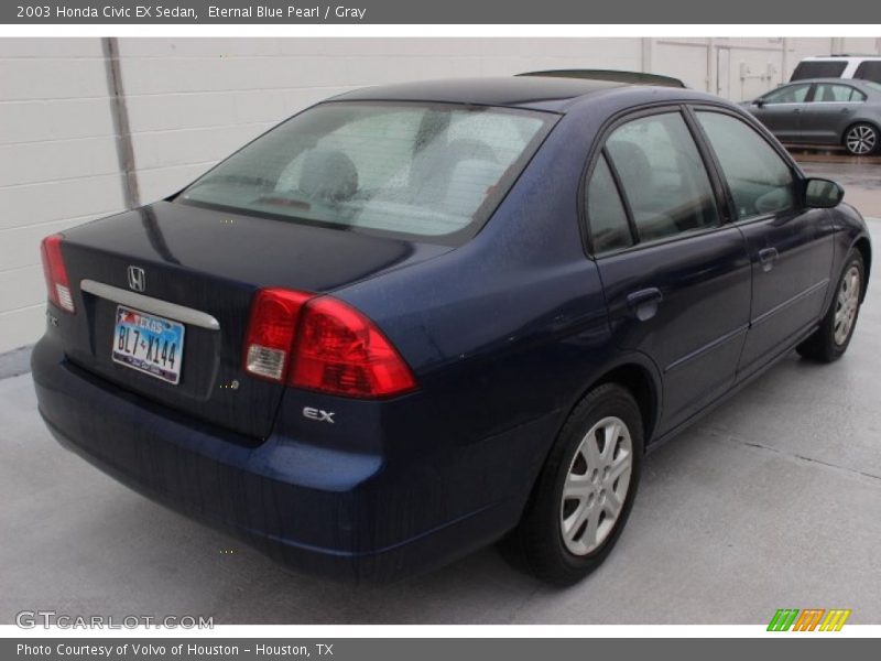 Eternal Blue Pearl / Gray 2003 Honda Civic EX Sedan