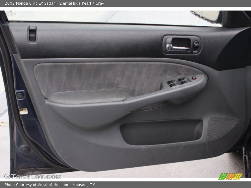 Eternal Blue Pearl / Gray 2003 Honda Civic EX Sedan