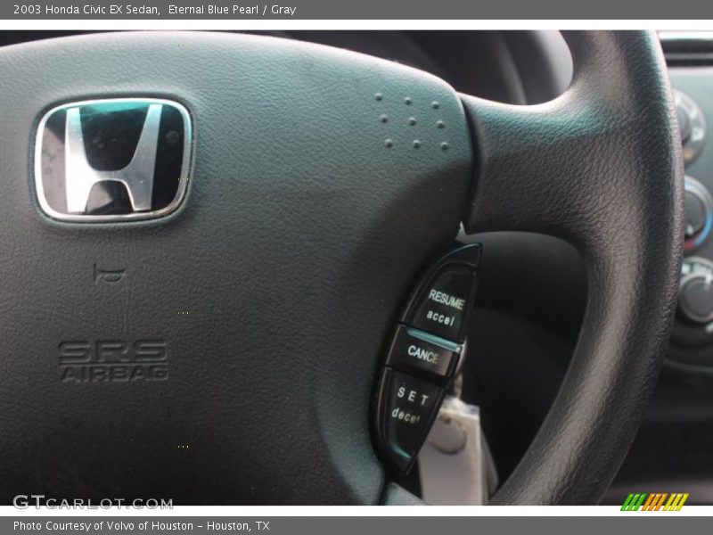 Eternal Blue Pearl / Gray 2003 Honda Civic EX Sedan
