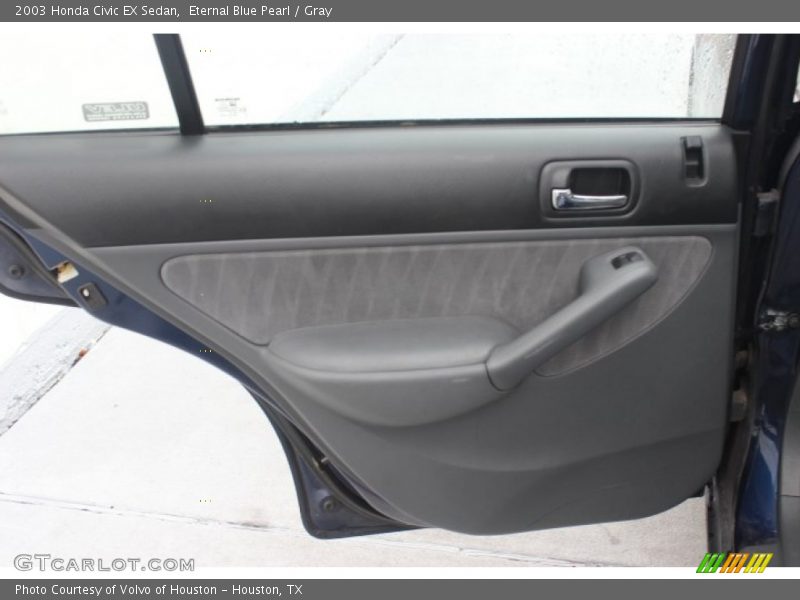 Eternal Blue Pearl / Gray 2003 Honda Civic EX Sedan