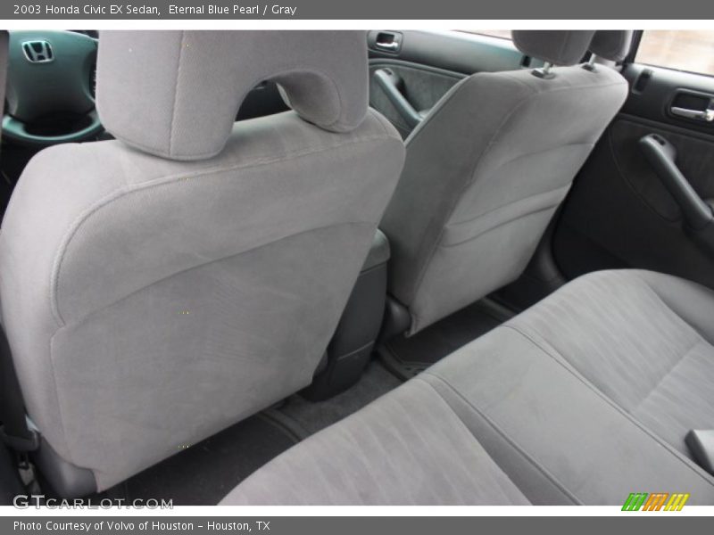 Eternal Blue Pearl / Gray 2003 Honda Civic EX Sedan