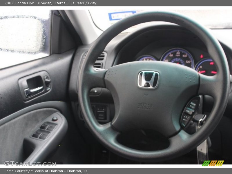 Eternal Blue Pearl / Gray 2003 Honda Civic EX Sedan