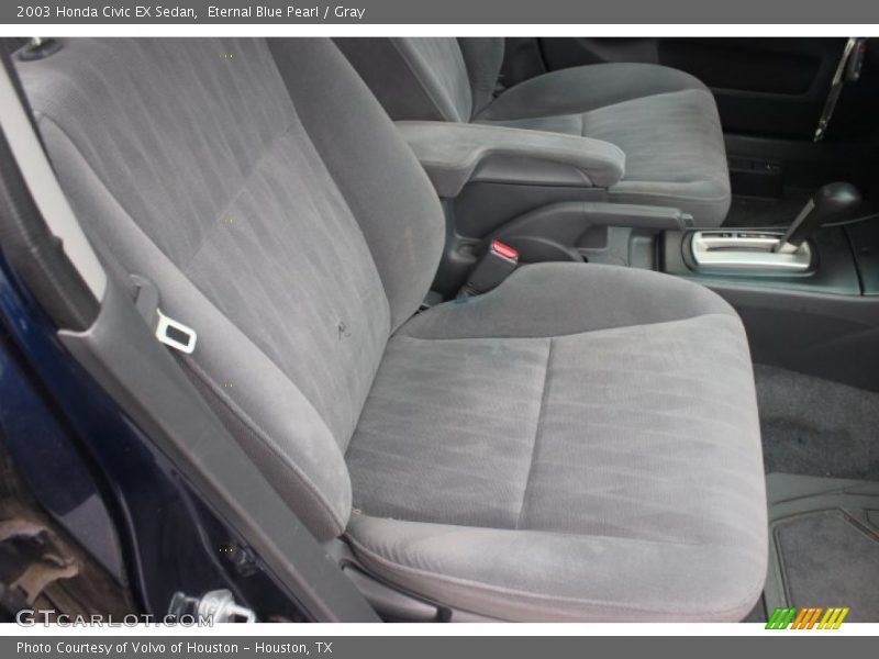 Eternal Blue Pearl / Gray 2003 Honda Civic EX Sedan