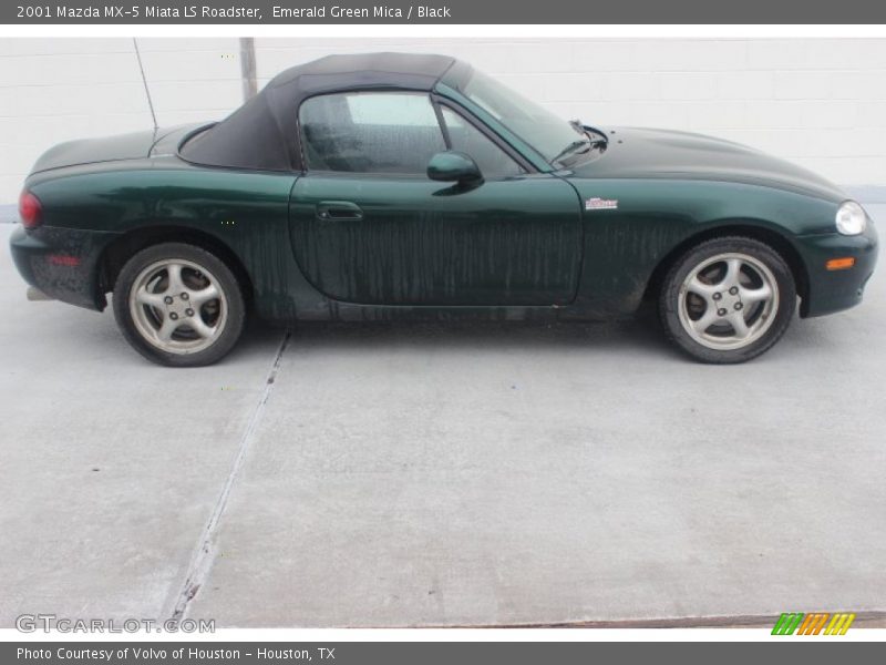 Emerald Green Mica / Black 2001 Mazda MX-5 Miata LS Roadster